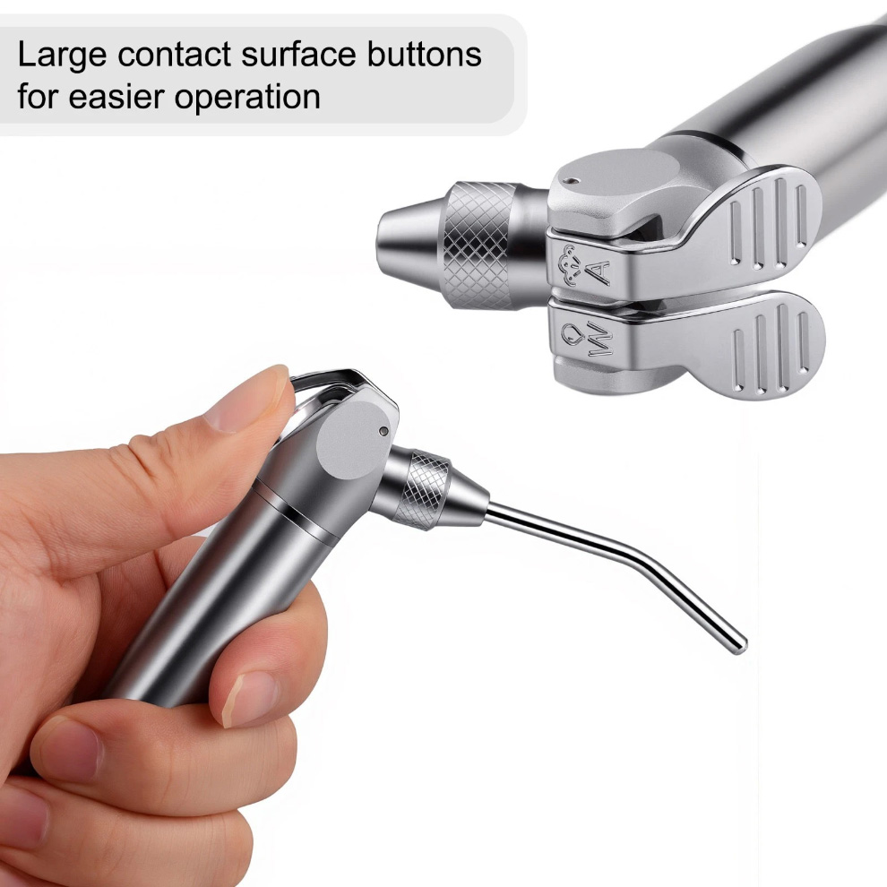 2Pcs Dental 3-Way Syringe Handpiece for Air Water Spray with 4 Nozzles